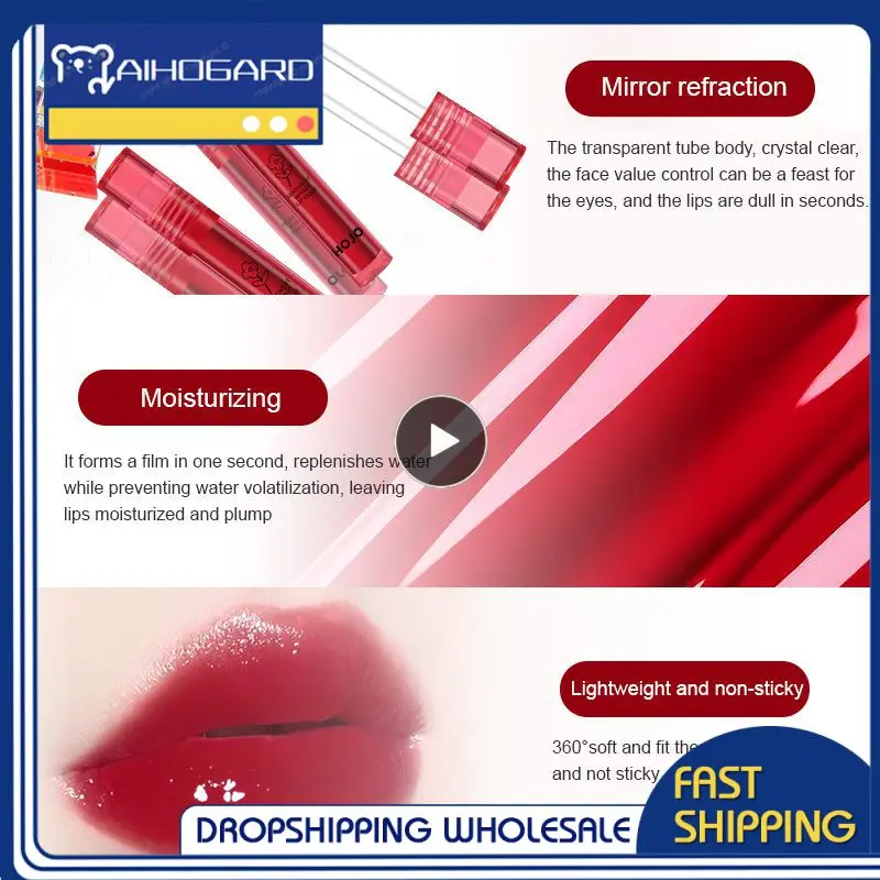 

HOJO Mirror Glass Lip Glaze Moisturizing Not Easy To Fade Translucent Lip Gloss Crystal Lip Glaze Liquid Lipstick Makeup TSLM1