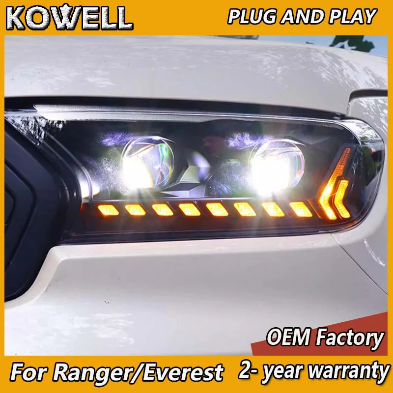 

Стайлинг автомобиля для Ford Ranger Head светильник 2016-2020 Everest фара DRL сигнал поворота фара дальнего света
