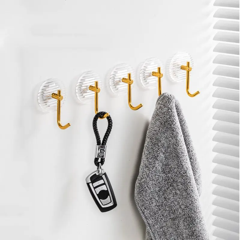 

Acrylic Multi-purpose Hook Nail Free Adhesive Hook Home Kitchen Bathroom Keys Towel Holder Coat Clothes Hanger Organizer Hook