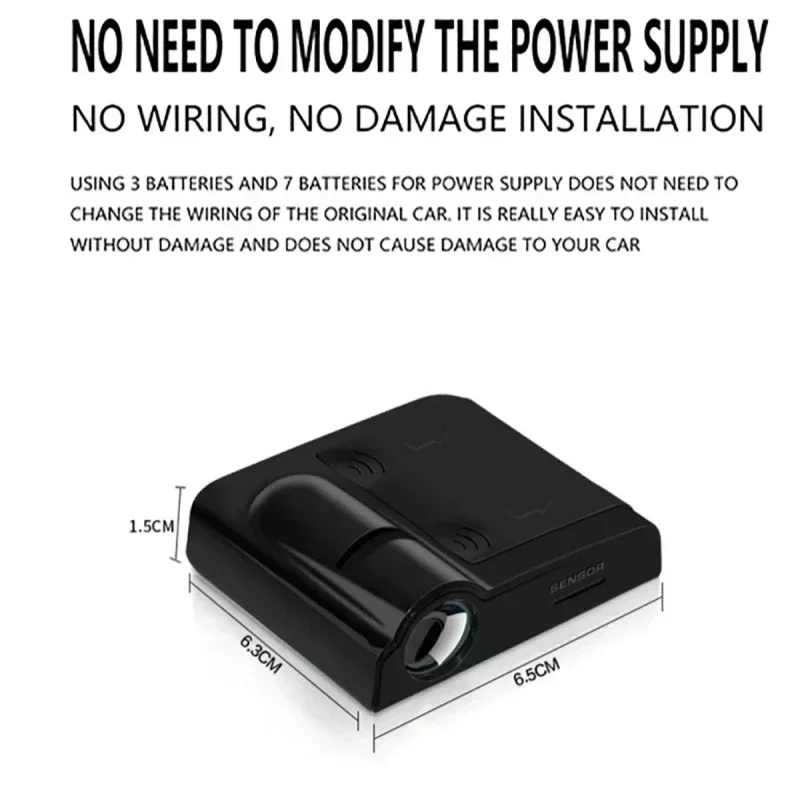 Стайлинг автомобиля светодиодное украшение для двери беспроводной