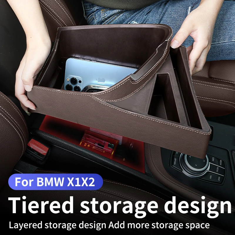 

Car Armrest Storage Box For BMW X1 X2 F48 F49 F39 2016-2022 Center Console Box Interior Stowing Tidying Organizer Accessories