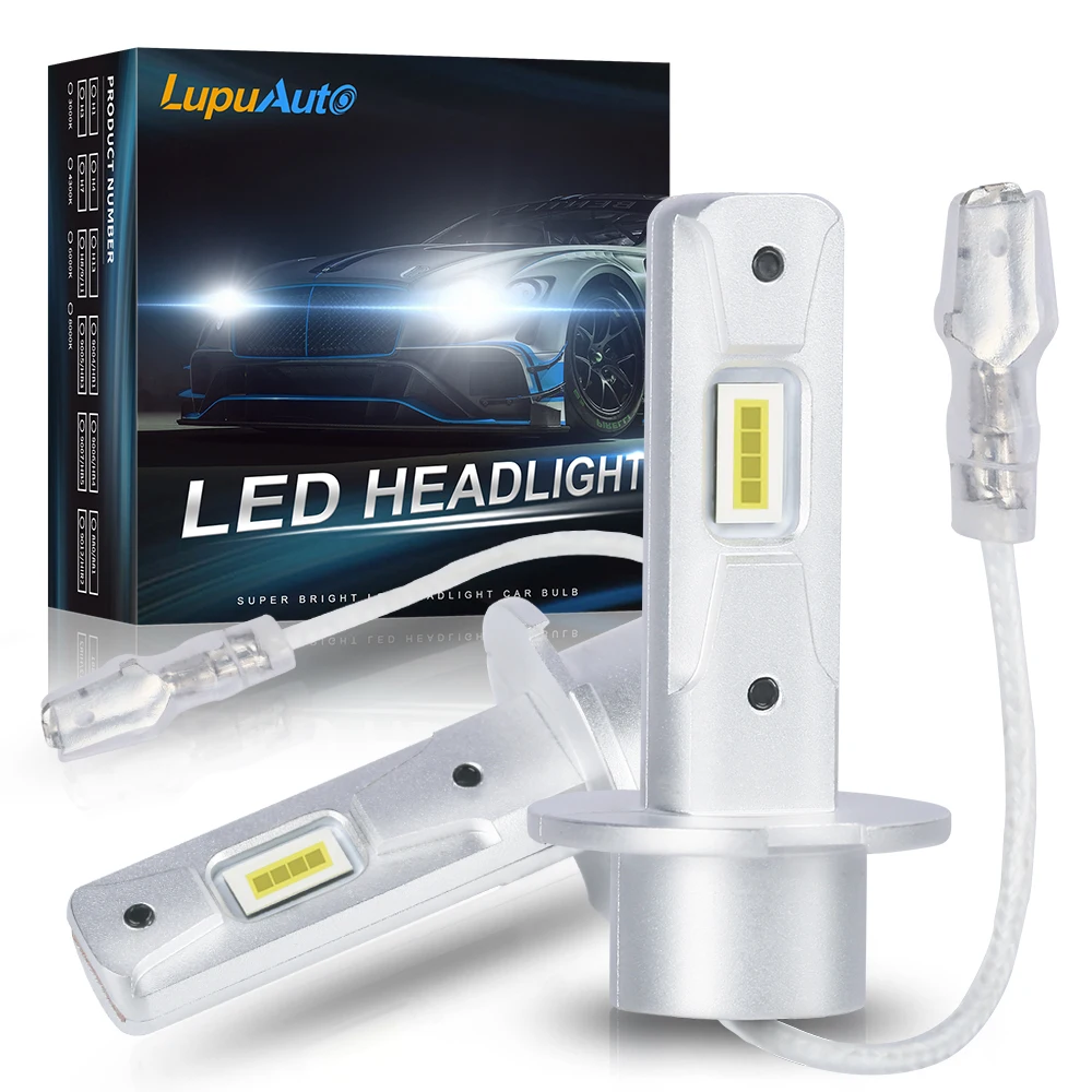 2Pcs 60W 12000Lm LED H3 H1 LED Headlights Canbus Bulb 6000K 3000K Super Bright Csp Chips for Auto Driving Fog Lights