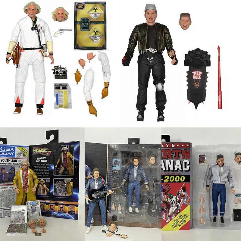 Новинка Назад в будущее Часть II NECA Ultimate Грифф Танн Доктор коричневый Марти Мак