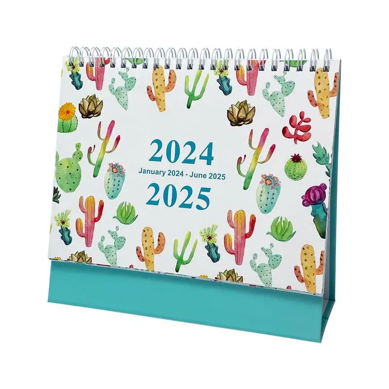 

Настольный календарь 2024, настольный подставка 18 месяцев, календарь-планировщик 2024-2025, стоячий календарь, практичный и минималистичный для школы