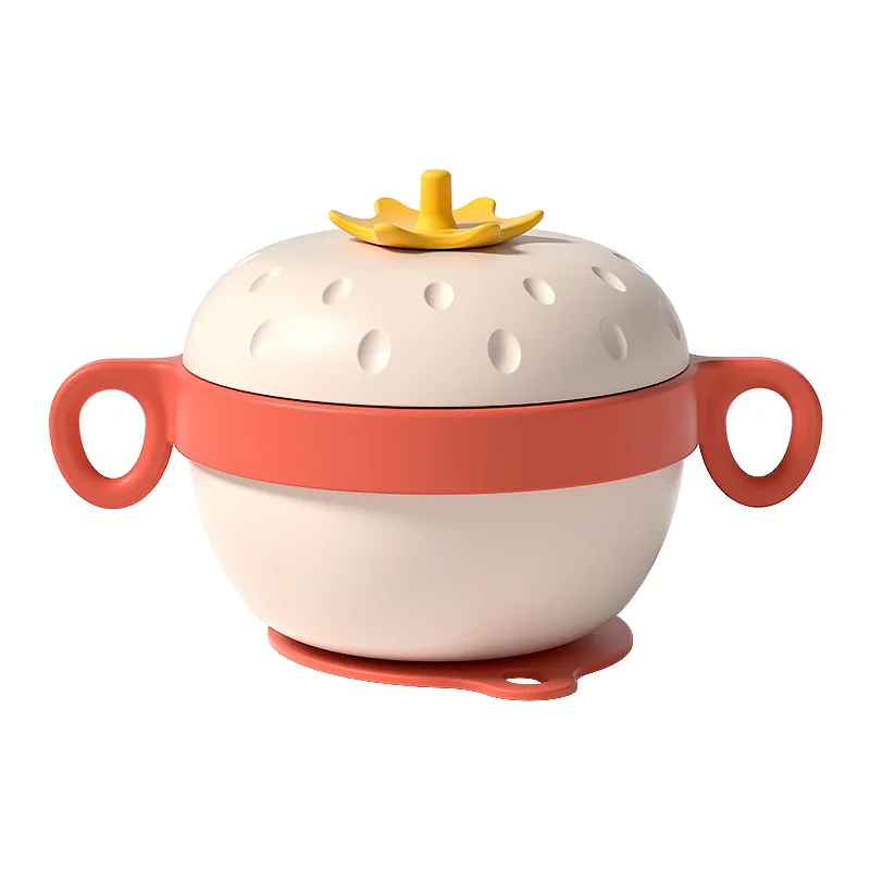 

FQ Baby Eating Solid Food Bowl Stainless Steel Snack Catcher Drop-Proof and Hot-Proof