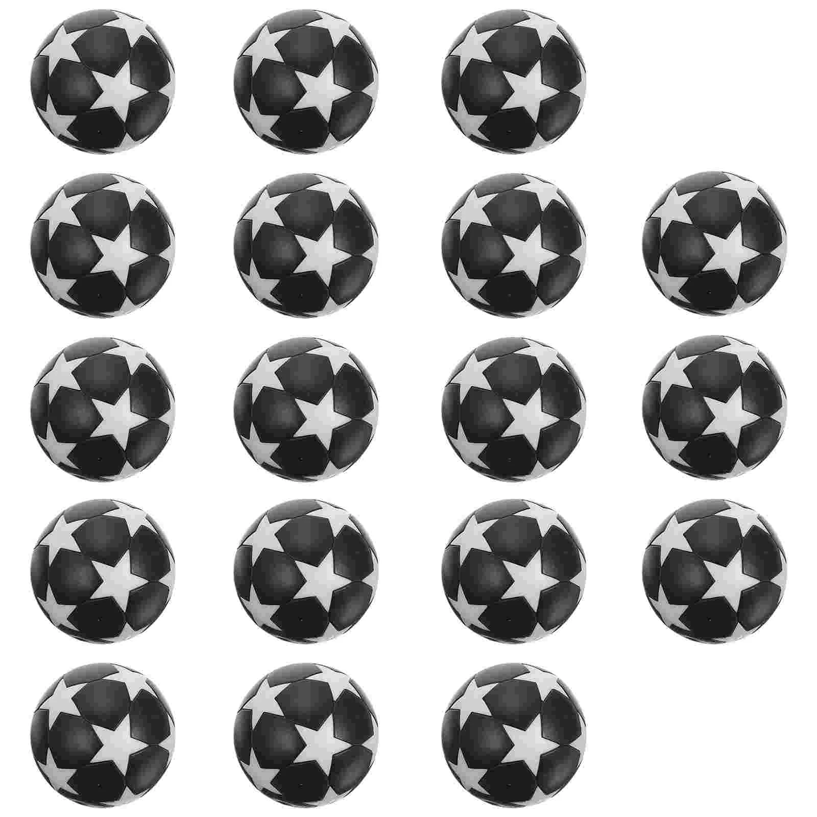 

18pcs Replaceable Adorable Premium Star Pattern Mini Footballs Table Soccer Accessory for Girls