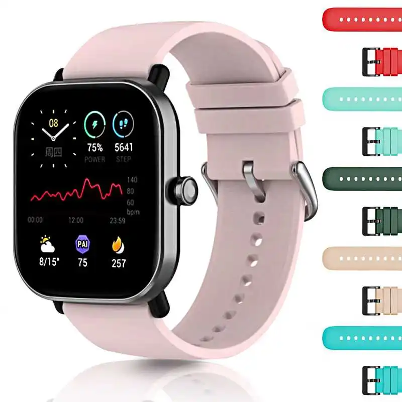 

YouYaeMi Silicone Strap For Amazfit GTS 3 2e 2 Mini Watch Band Wristband Bracelet WatchBand