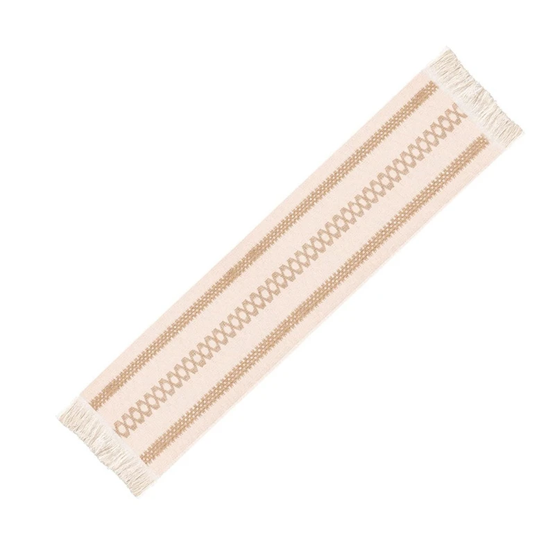 Macrame Table Runners Splicing Cotton And Burlap Table Runner Boho Table Runner With Tassel Rustic Table Decoration