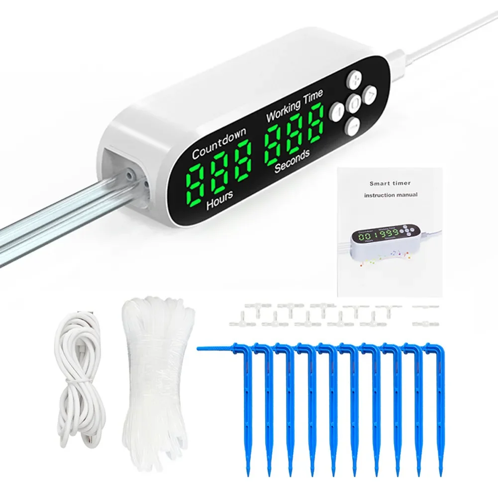 

Intelligent Automatic Watering Device Controller Timed Waterer Garden Terrace Drip Irrigation System for 20 Potted Plant Flower