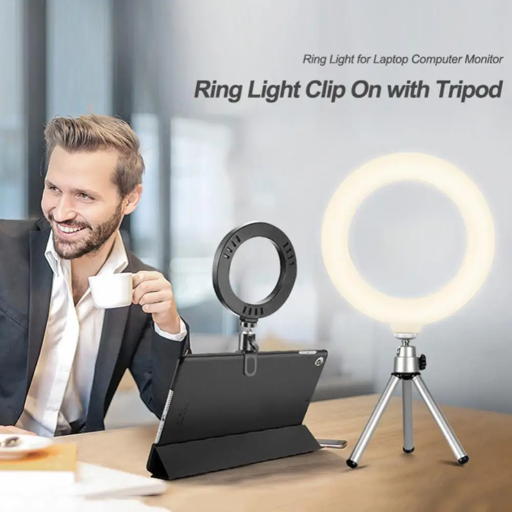 

Conference Lamp Three Lighting Modes Universal For Meetings/photography/selfies/live Broadcasts/videos Ring Light Portable