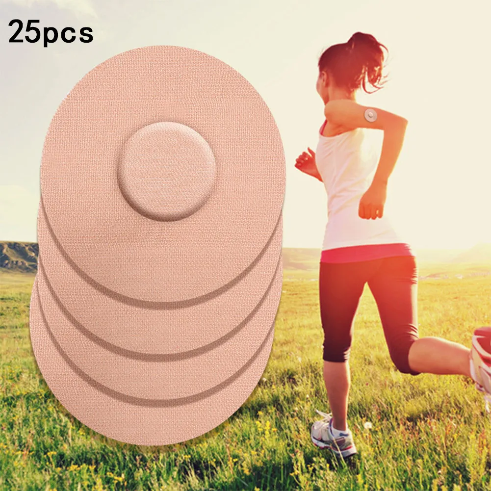 

25 Piece Beige Tester Patch CGM Patch Waterproof Design Latex-Free And Hypoallergenic Breathable Comfortable Adhesive Bandage