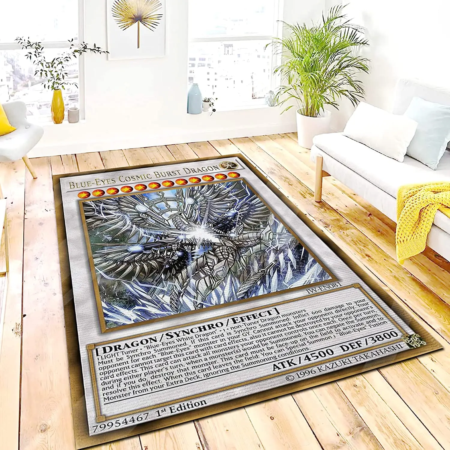 Ковер с голубыми глазами и белым драконом ковер аниме-картой коврики для