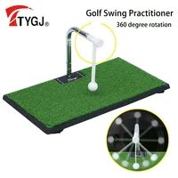 TTYGJ Golf Practic Swing Hitting Mat Exerciser Trainer 360 Degree Rotation Outdoor / Indoor Suitable For Beginners Training Aids