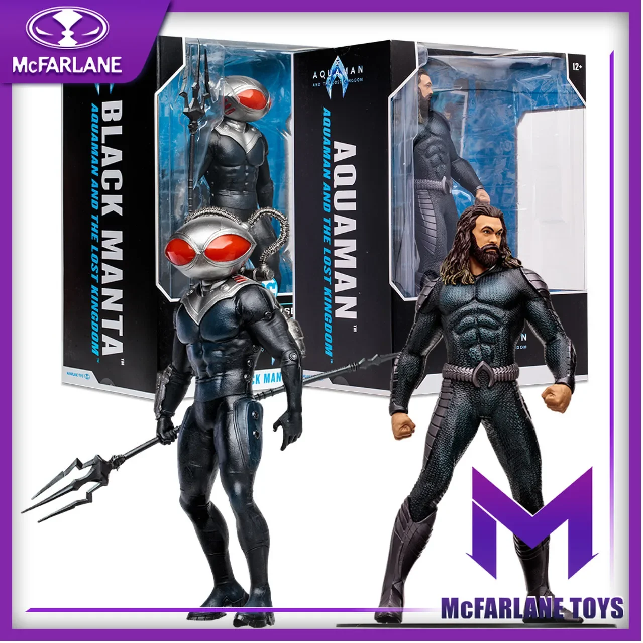

McFarlane Toys Aquaman & Black Manta The Lost Kingdom 2 The Movie King of the Sea Series Bundle (2) 12" Statues Figure Toy