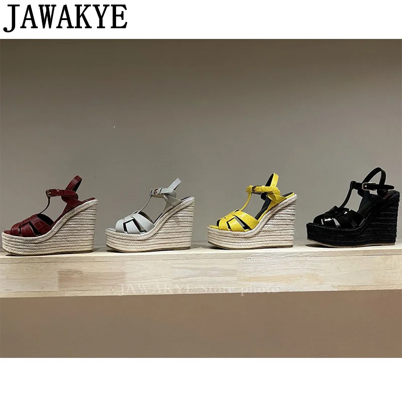 

Сандалии женские на платформе, классические роскошные, платформа, платформа, толстая подошва, платформа, римские брендовые, разноцветные, лето