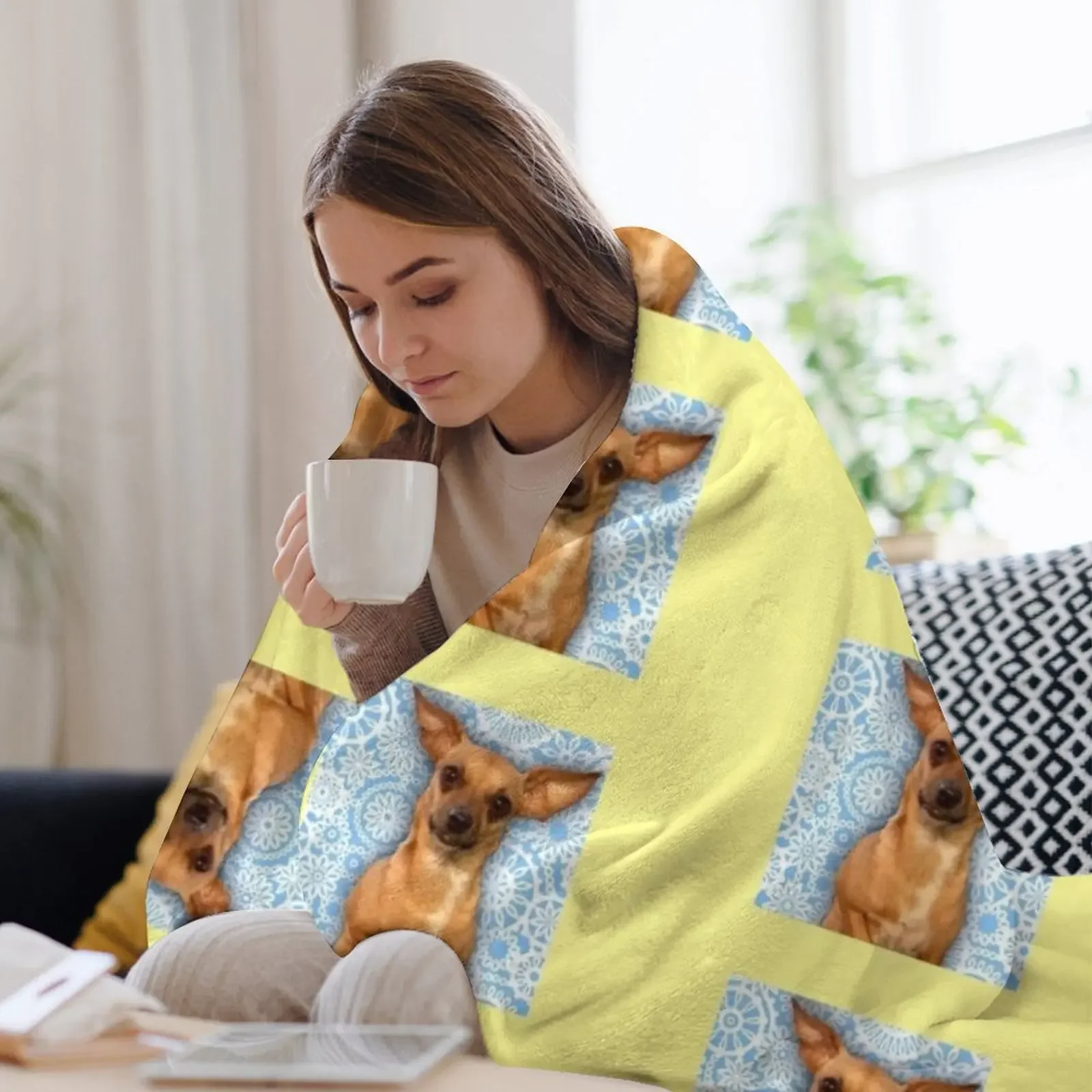 Фото Компактное теплое одеяло Chiweenie для путешествий на автомобиле №3