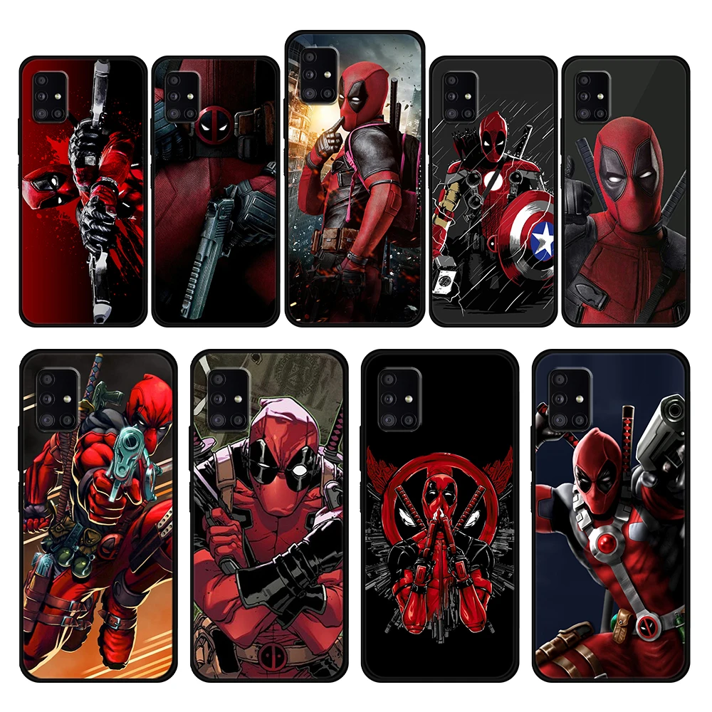 

Deadpool Marvel Cover Case for Samsung Galaxy A53 A73 A12 A52 A51 A32 A21s A50 A71 A72 A31 4G 5G TPU Matte Funda Shockproof