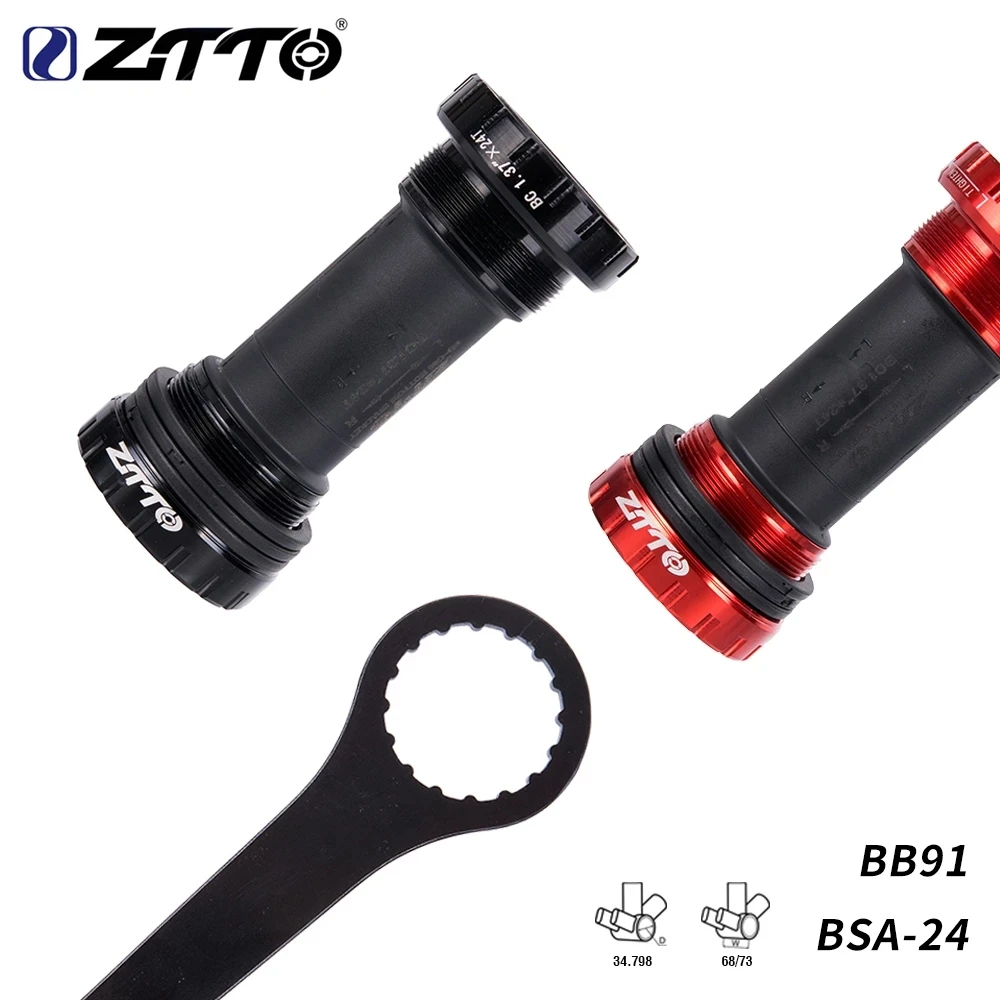 

ZTTO BB91 Bicycle Bottom Bracket Sealed Bearing Thread 68-73 BSA68 Shell 22-24mm Spline Axis Wrench MTB Road Bike Parts