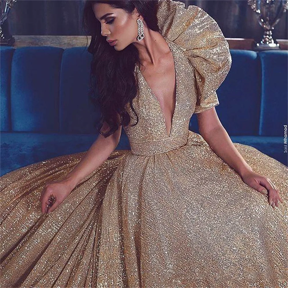 

Elegant Modern Arabic Sequin Backless Mermaid Evening Dresses Prom vestidos de noche فساتين السهرة abendkleider