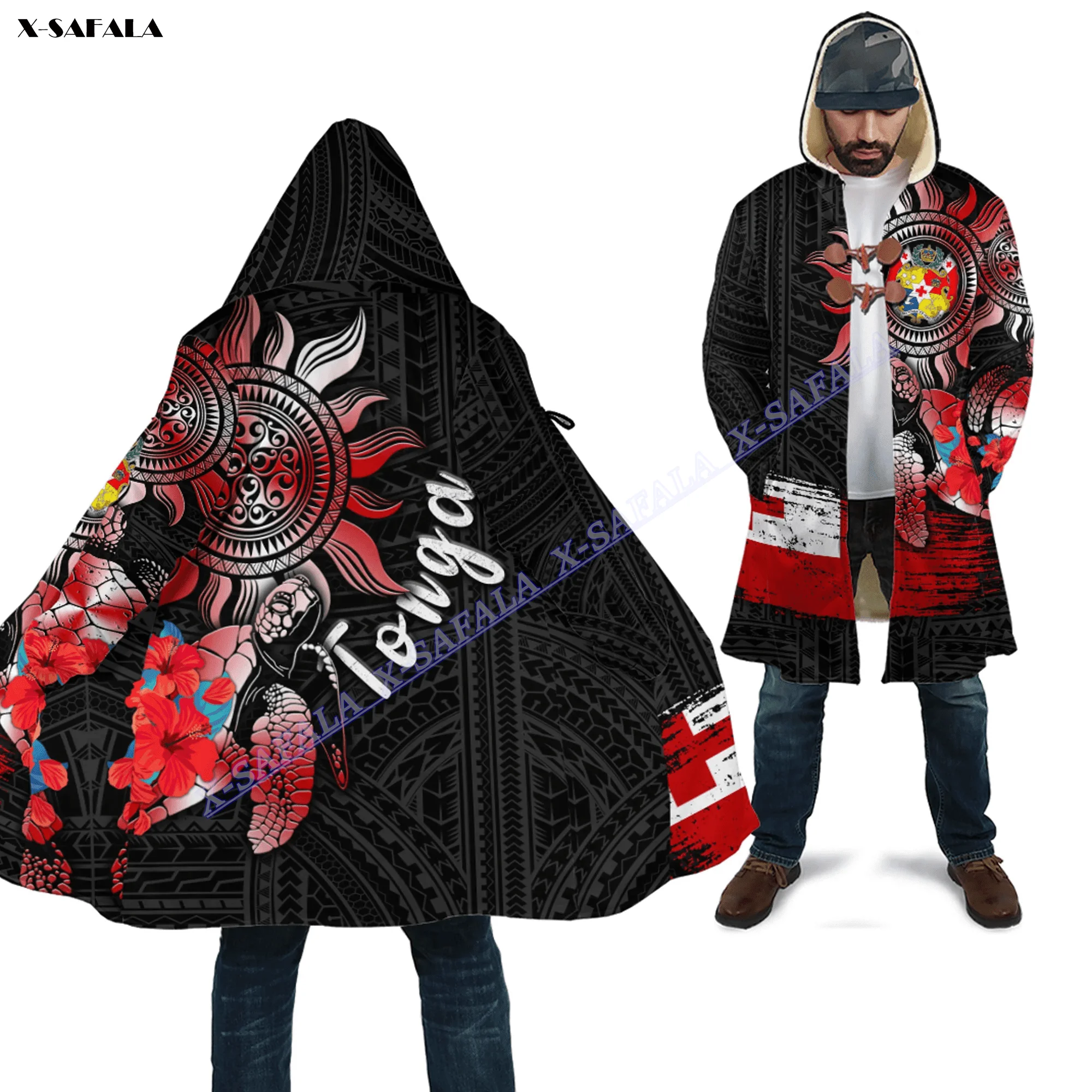 Новая Зеландия Тонга Крутая толстовка с 3D принтом длинное одеяло капюшоном