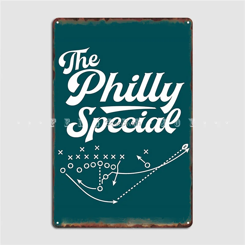 Специальный шрифт The Philly спортивный металлический знак паб домашняя роспись на