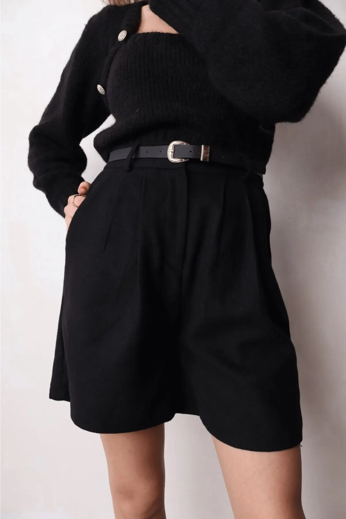 

Women's Shorts Black Stamp New Summer Style Bermuda Basic Short Pants Streetwear Home Fashion Short Pants