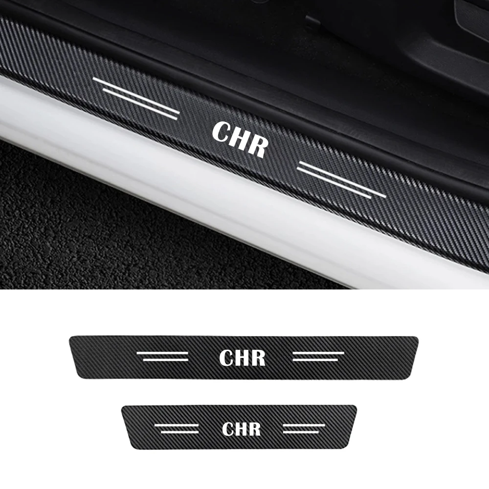 

4 Pcs Car door sill protector sill plate stickers For Toyota C-HR CHR Car Accessories