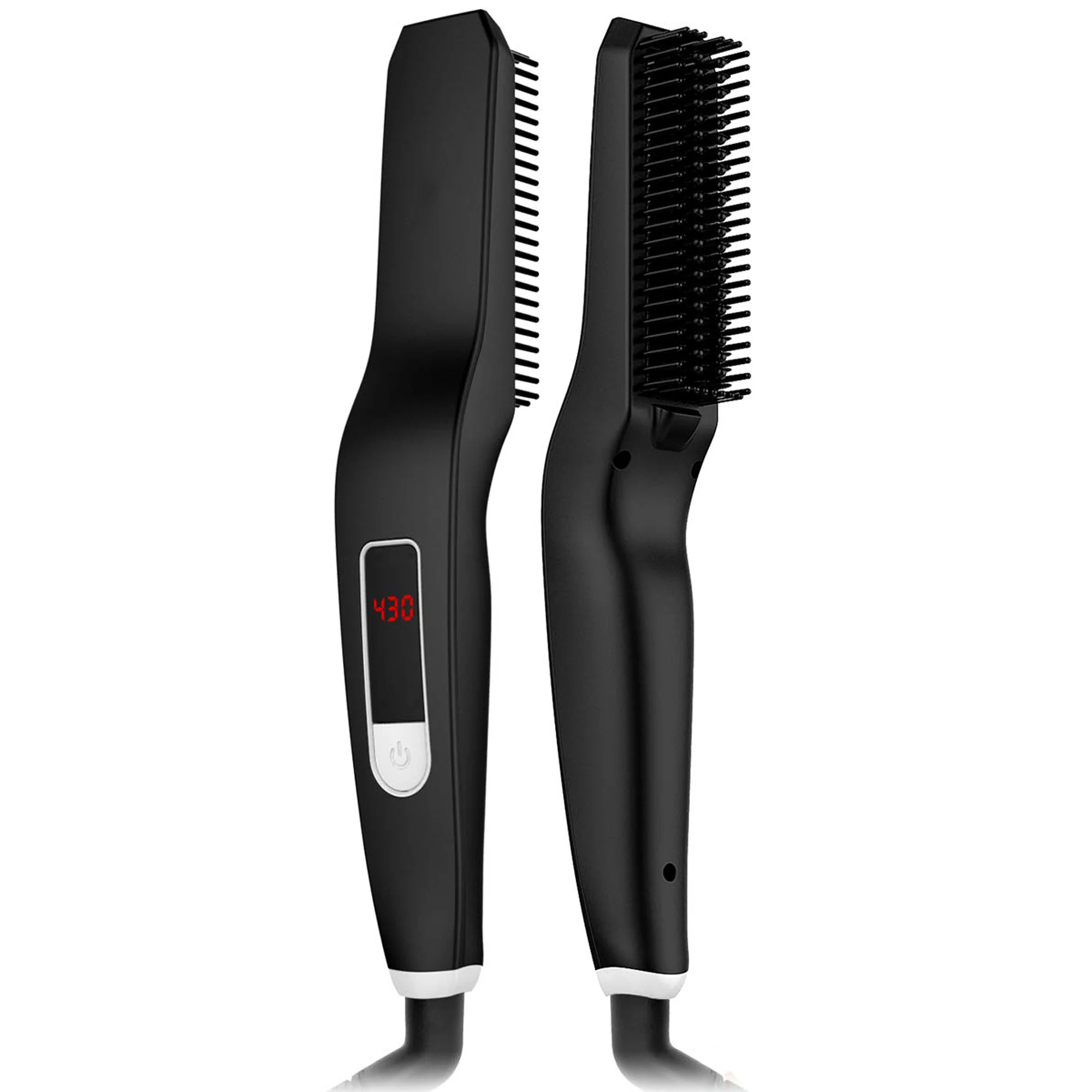 

Ionic Hair Beard Straightener Comb Anti-Scald Ceramic Heated Beard Brush Electric Heating Comb Beard Straightening Brush