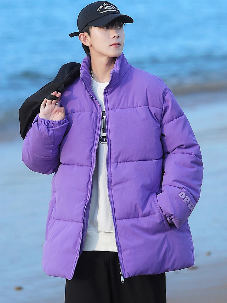 Mens Winter Jackets Coat Thick Warm Cotton Padded Parkas Windproof 2023 Outwear