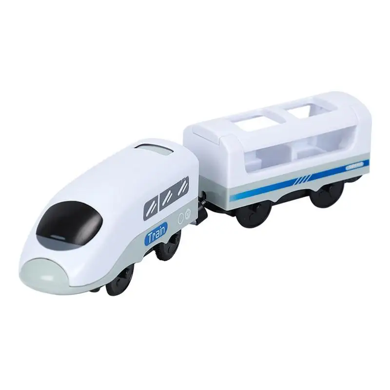 

Railway Locomotive Magnetically Connected Electric Small Train Magnetic Rail Toy Compatible With Wooden Track Present For Kids