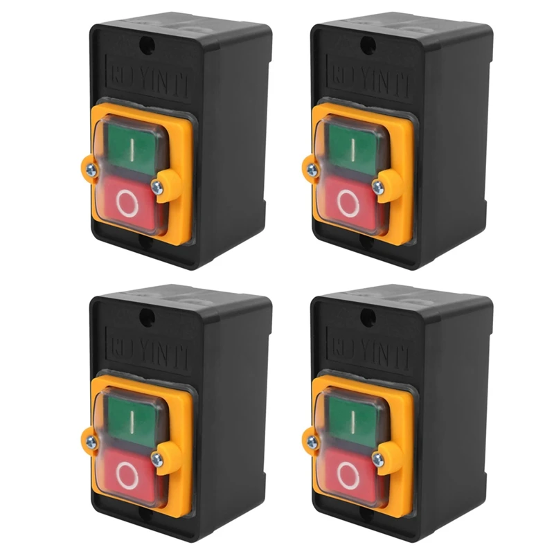 

4X AC 220/380V On/Off Water Proof Push Button Switch KAO-5 For Drill Motor Machine