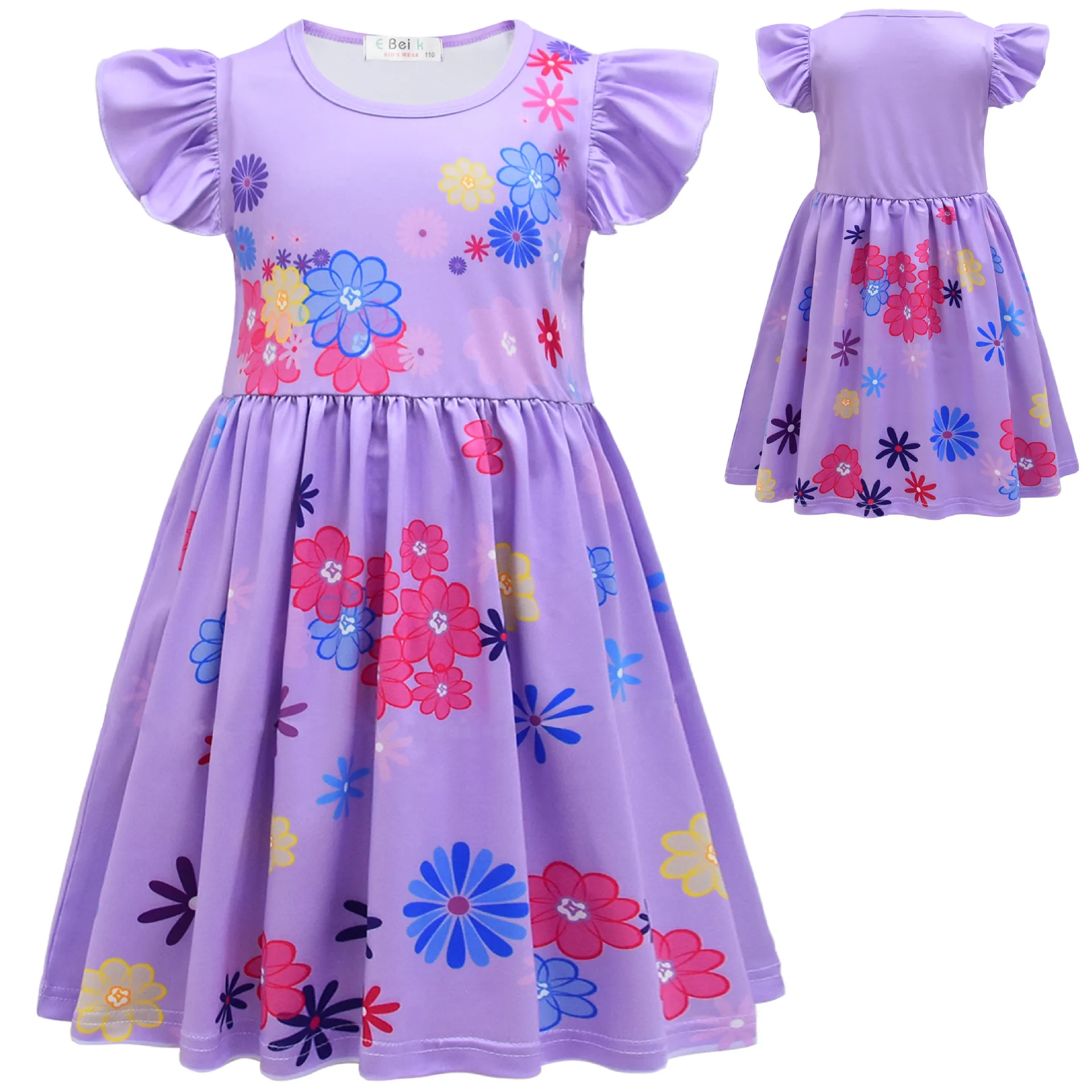 

2022 Kids Summer New Fashion Girls' Party Dress Carnival Halloween Princess Encanto Cosplay Girls' Dress Children's Dress 2249