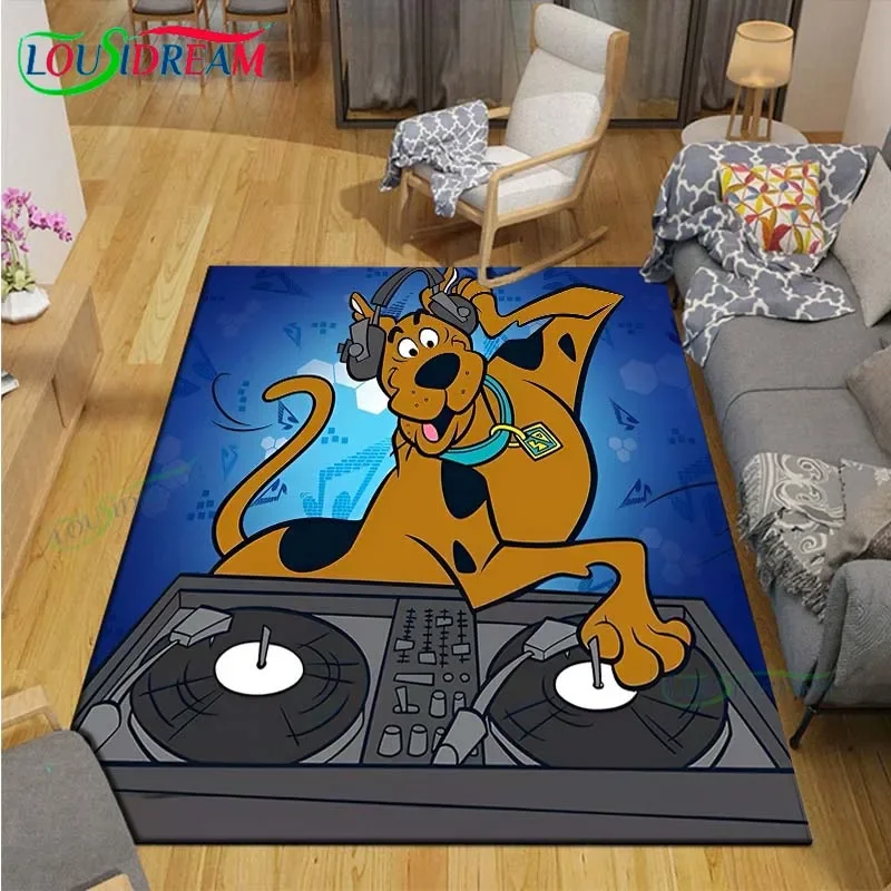 Фото Модный популярный мультяшный ролевой ковер S-SCOOBY-Dog с принтом, уличный ковер, нескользящий ковер, декор для спальни, ковер для комнаты, подарок №2