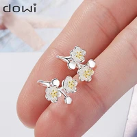 dowi flower clove drop earrings for women female korean version cute romantic small fresh design earrings ear hook anti allergy