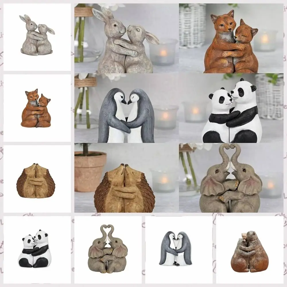 

Креативная статуя для обнимания любовных животных, полимерные изделия, слон, парная обнимающая статуя, подарок на свадьбу, годовщину, день рождения, домашний декор