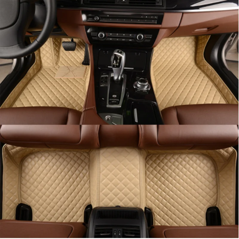 

YUCKJU Custom front row leather car mat for Mercedes Benz All Models E class GLK GLC S600 400 SL W212 W211 SLK auto accessories