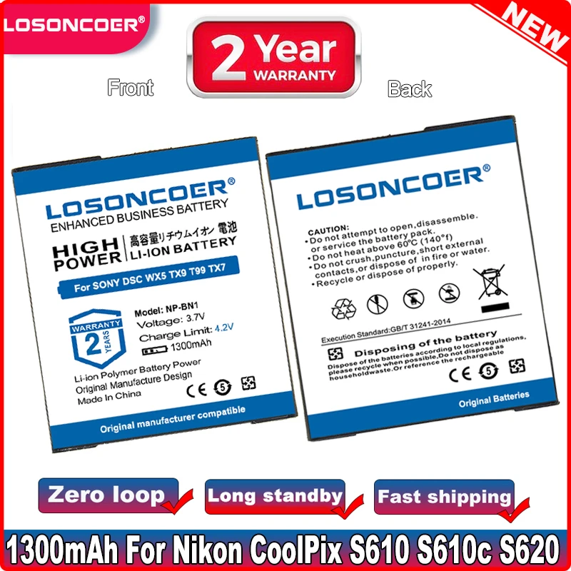 Аккумуляторная батарея NP-BN1 для SONY DSC TX30 TX55 TX66 QX100 WX5 TX9 T99 TX7 TX5 W710 W690 W670 W390 W380 W360 W350 W320