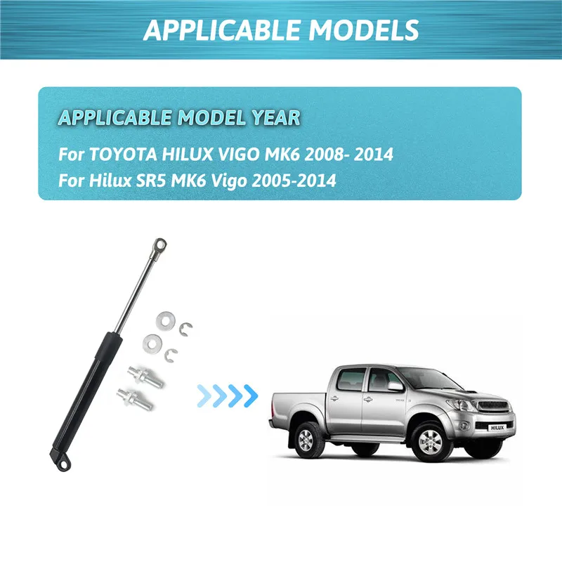 Задняя Противоударная газовая распорка для Toyota HILUX VIGO MK6 2008-2014 аксессуары Hilux SR5 Vigo