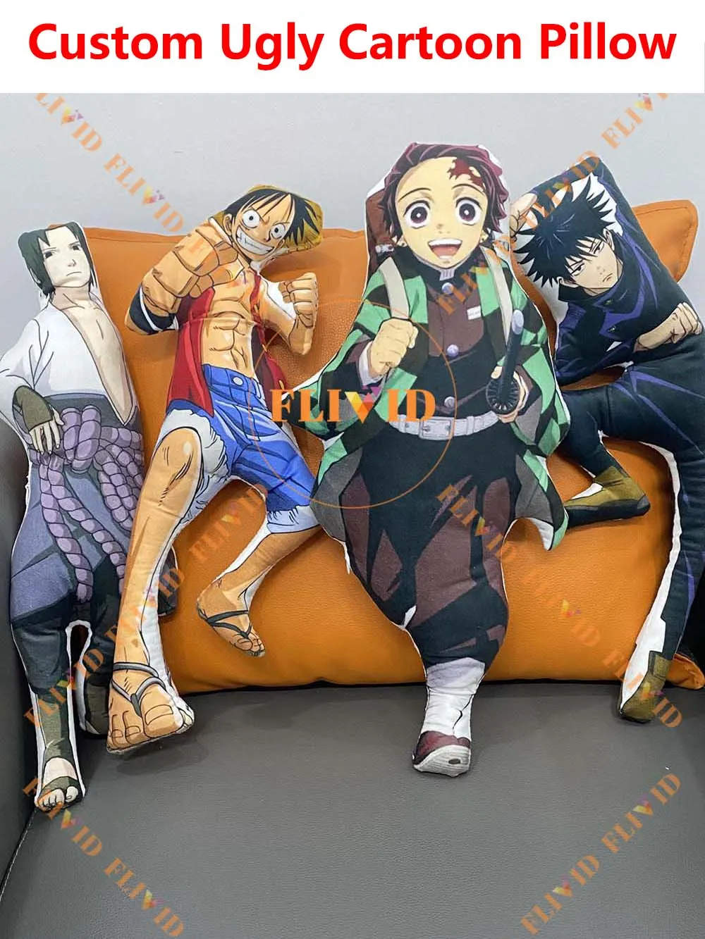 Пользовательская 3D подушка с персонажем мультфильма аниме забавная для