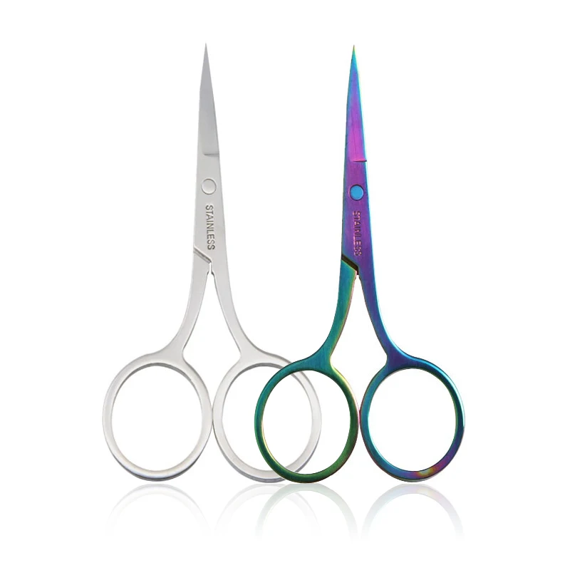 

1Pcs Eyebrow Scissor Makeup Eyelash Trimmer Facial Hair Remover Manicure Scissor Nail Cuticle Tool Beauty Scissors