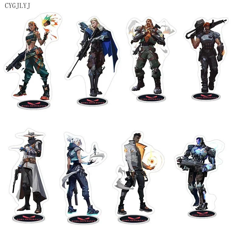 Игра Valorant Фигурка Sage Killjoy Jett Sova Cypher Косплей Акриловая подставка Модель Тарелка