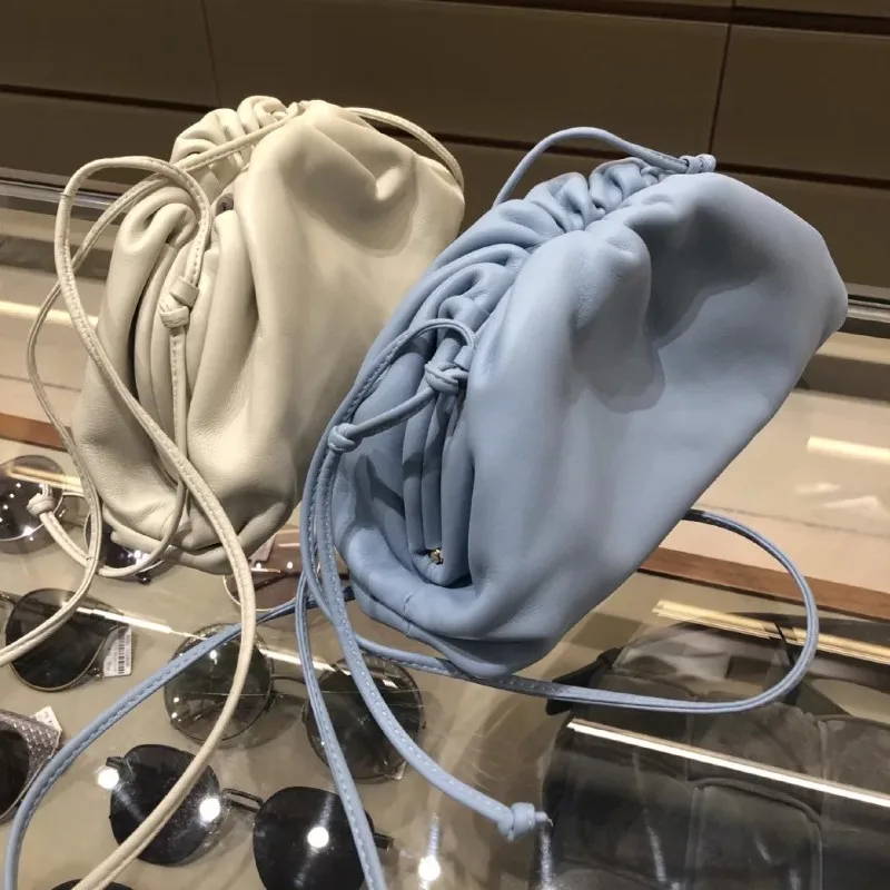 2023 Summer New Cloud Pleated Clip Bag Soft Leather Women's Shoulder Crossbody Bag Fashion High Quality Women Purse And Handbags