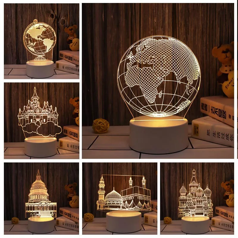 

2022 LED Ramadan Decoration 3D Eid Mubarak Ornament Light Eid Kareem Home Ramadan Mubarak Eid Al Adha Islamic Muslim Party