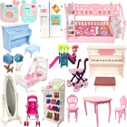 NK 1 комплект модных аксессуаров для куклы Келли 1:12 пианино Chiar полка для обуви зеркало скользящая кровать для куклы Барби мебель игрушка JJ