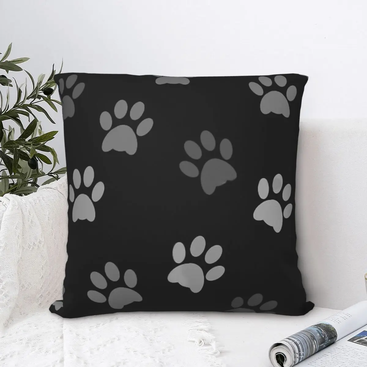 

Paw Print Throw Pillow Case Animal Cute Forest Ocean Cushion Home Sofa Chair Print Decorative Hug Pillowcase