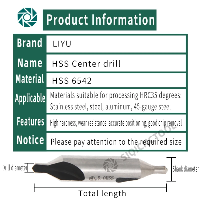 Центр из быстрорежущей стали 6 шт. 1 0-5 0 мм набор центральных сверл для сверления