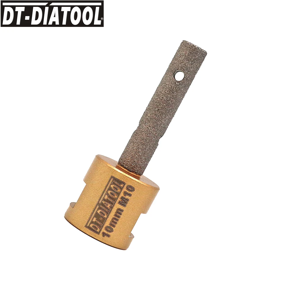 

DT-DIATOOL 1pc Dia10mm Diamond Finger Milling Bits With M10 For Chamfer Existing Holes In Porcelain Hard Ceramic Marble Granite