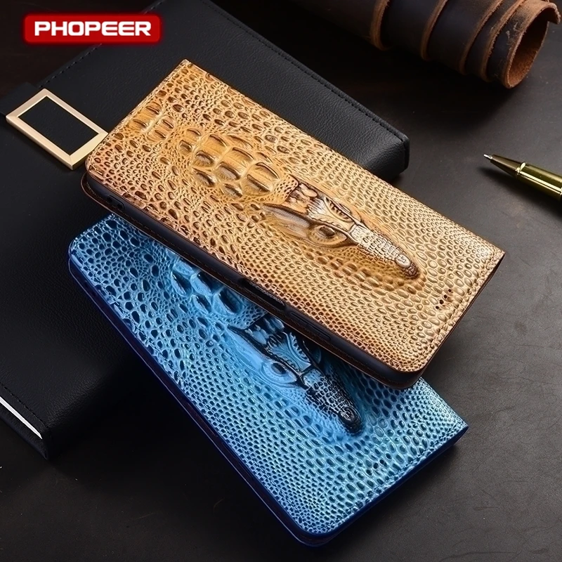 Фото Роскошный чехол из натуральной кожи для ASUS ROG Phone 5 5s 6 7 8 9 Pro Ultimate Flip Magnet Wallet Cover для Asus ZenFone 8 9 10 11 №1