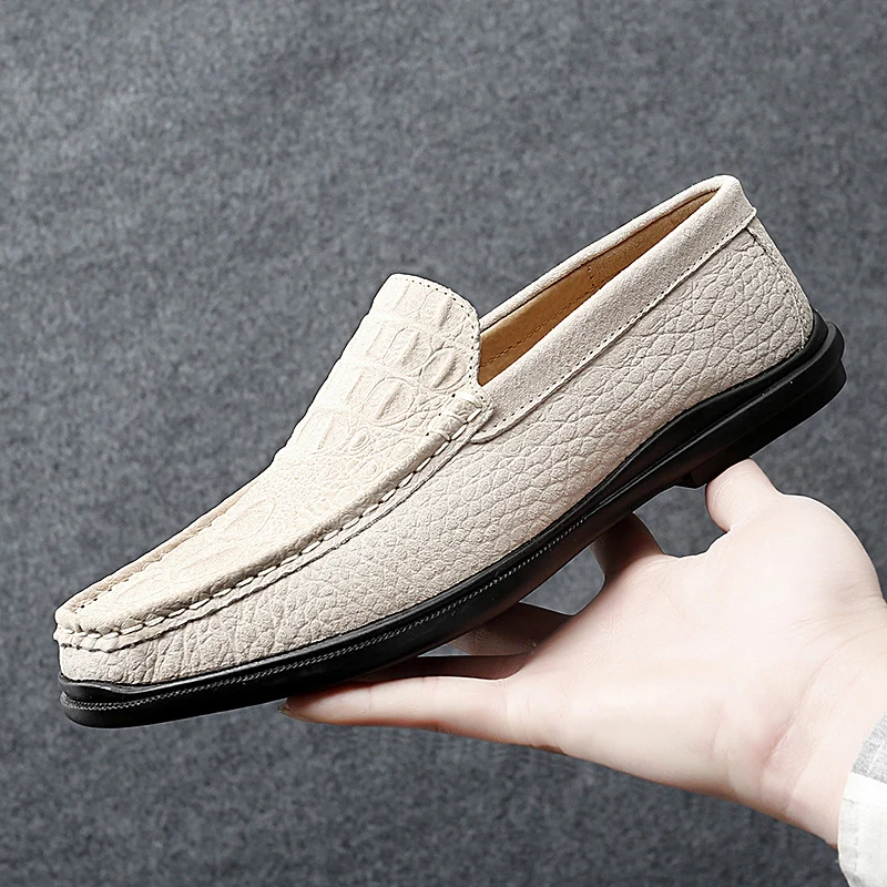 

Italian Driver Shoes Loafers Fashion Shoes Adult Casual Men Trend Formal for Black Stylish Male Men's Soft Moccasins Loafers