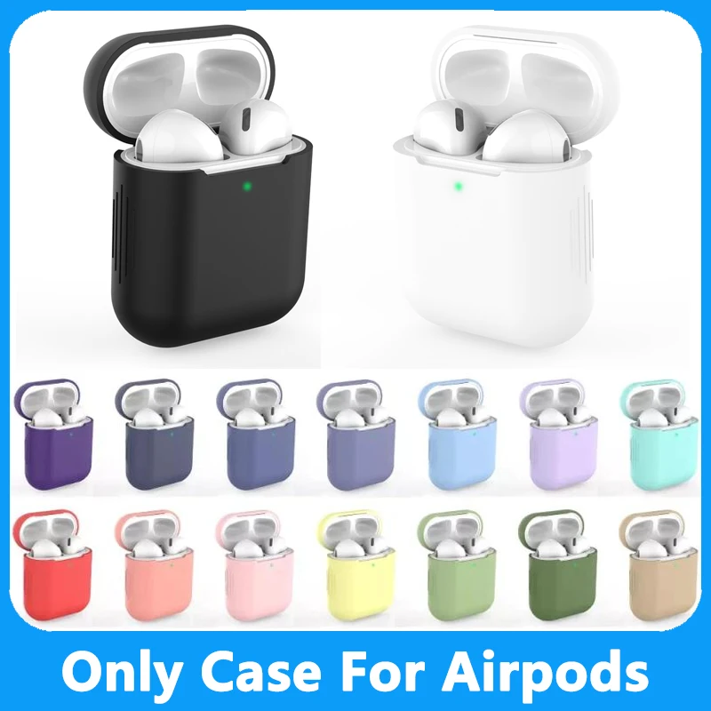 

Противоударный силиконовый чехол для Apple Airpods 1/2, Bluetooth защитный чехол для беспроводных наушников AirPods 1, 2, чехол, аксессуары, новинка